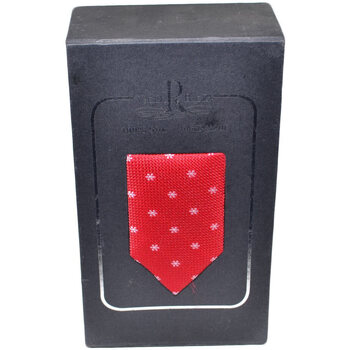 Abbigliamento Uomo Completi e cravatte Malu Shoes Set cravatta pochette e gemelli in cotone rosso con dettagli bi Rosso