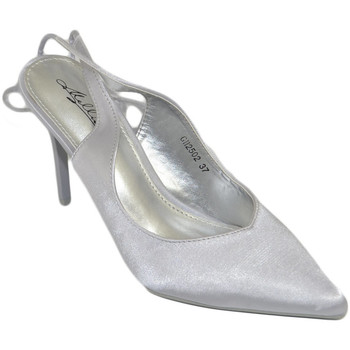 Image of Scarpe Malu Shoes Scarpe Scarpe tacco donna grigio raso sandalo punta tallone scoperto a