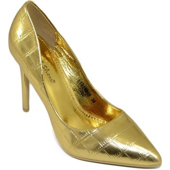 Scarpe Donna Décolleté Malu Shoes Scarpe donna decollete a punta elegante in pelle cocco oro tacc Oro