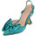 Scarpe Donna Décolleté Malu Shoes Scarpe decollete mules donna elegante punta in raso verde tacco Verde