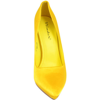 Scarpe Donna Décolleté Malu Shoes Scarpe donna decollete a punta elegante in raso giallo lucido t Giallo