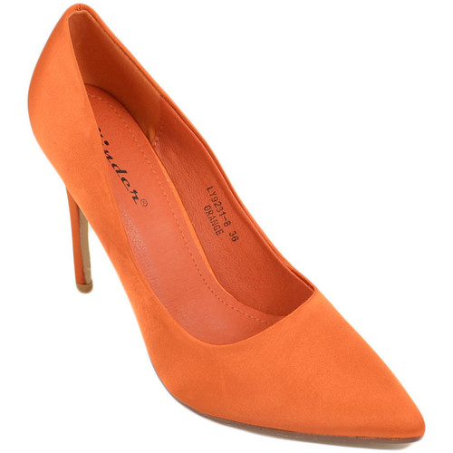Scarpe Donna Décolleté Malu Shoes Scarpe donna decollete a punta elegante in raso arancione lucid Multicolore