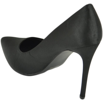 Scarpe Donna Décolleté Malu Shoes Scarpe donna decollete a punta elegante in raso nero lucido tac Nero