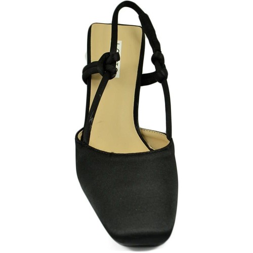 Scarpe Donna Décolleté Malu Shoes Decollete scarpe donna in raso nero con tacco largo punta quadr Nero