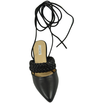 Scarpe Donna Décolleté Malu Shoes Decollete' donna tacco sottile 5 comfort nero intrecciato allac Nero