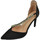 Scarpe Donna Décolleté Malu Shoes Scarpe decollete donna elegante punta in raso nero tacco 10 cer Nero