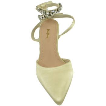 Scarpe Donna Décolleté Malu Shoes Scarpe decollete mules donna elegante punta in raso beige tacco Beige