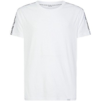 Abbigliamento Uomo T-shirt & Polo Calvin Klein Jeans T-Shirt Da Mare In Cotone Biologico - Logo Tape Bianco Bianco