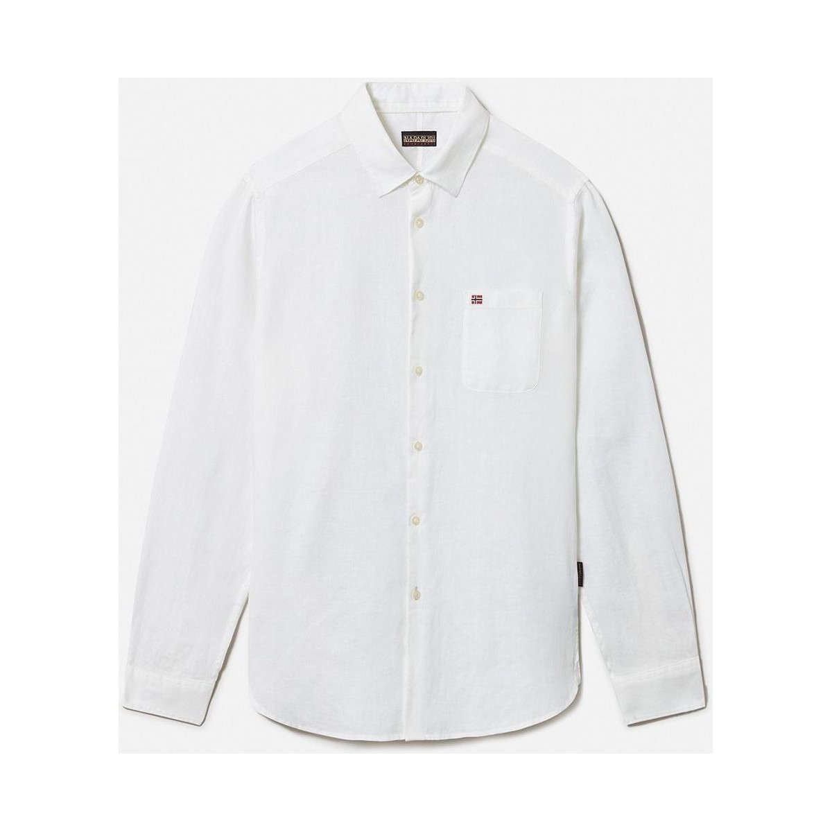 Abbigliamento Uomo Camicie maniche lunghe Napapijri G-CRETON NP0A4G2Z-002 BRIGHT WHITE Bianco