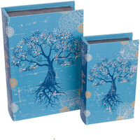 Casa Cestini / scatole e cestini Signes Grimalt Book Book Tree Of Life 2 Unità Blu