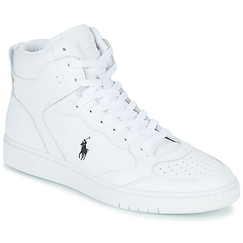 Scarpe Sneakers alte Polo Ralph Lauren POLO CRT HGH-SNEAKERS-LOW TOP LACE Bianco