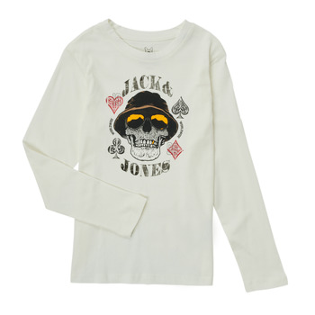 Abbigliamento Bambino T-shirts a maniche lunghe Jack & Jones JORCAPTAIN TEE LS Bianco