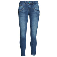 Abbigliamento Donna Jeans slim Freeman T.Porter ALEXA HIGH WAIST CROPPED SDM Blu