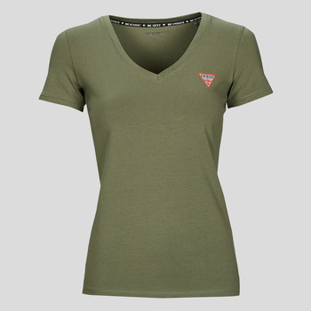Abbigliamento Donna T-shirt maniche corte Guess SS VN MINI TRIANGLE Kaki