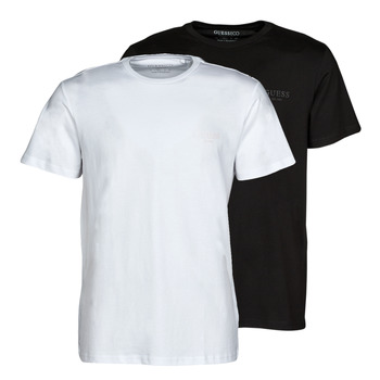 Abbigliamento Uomo T-shirt maniche corte Guess STILLMAN CN SS X2 Nero / Bianco