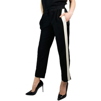 Abbigliamento Donna Jeans Blugirl Pantaloni In Cady Envers Satin Nero Nero