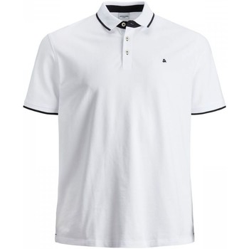 Abbigliamento Uomo T-shirt & Polo Jack & Jones 12143859 PAULOS POLO SS-WHITE Bianco