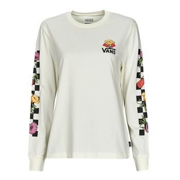 Abbigliamento Donna T-shirts a maniche lunghe Vans POPPY CHECK LS BFF Marshmallow