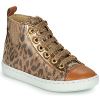 Scarpe Bambina Sneakers alte Shoo Pom PLAY NEW JODLACE Leopard / Oro