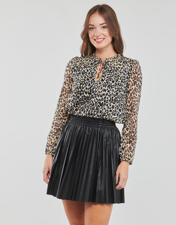 Abbigliamento Donna Top / Blusa Only ONLDITSY L/S BLOUSE WVN NOOS Leopard