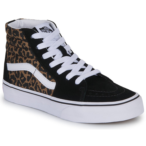 Scarpe Bambina Sneakers alte Vans UY SK8-Hi Nero / Leopard