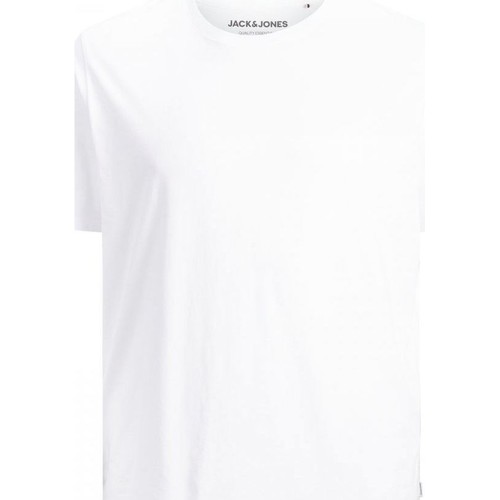 Abbigliamento Uomo T-shirt & Polo Jack & Jones 12158482 BASIC TEE-WHITE Bianco