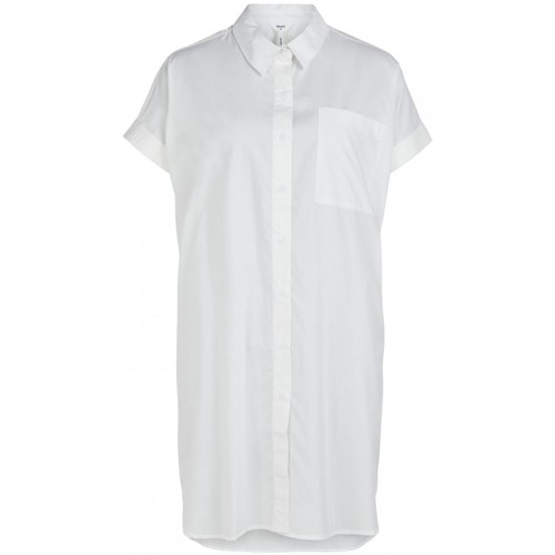 Abbigliamento Donna Top / Blusa Object Dora Short Dress - Cloud Dancer Bianco