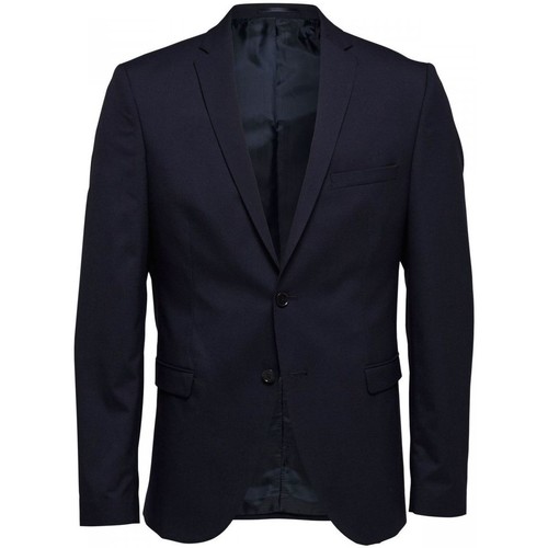 Abbigliamento Uomo Giacche Selected 16051230 MYLOGAN BLAZER-NAVY BLAZER Blu