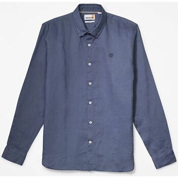 Abbigliamento Uomo Camicie maniche lunghe Timberland TB0A2DC32881 - LINEN SHIRT-DARK DENIM Blu