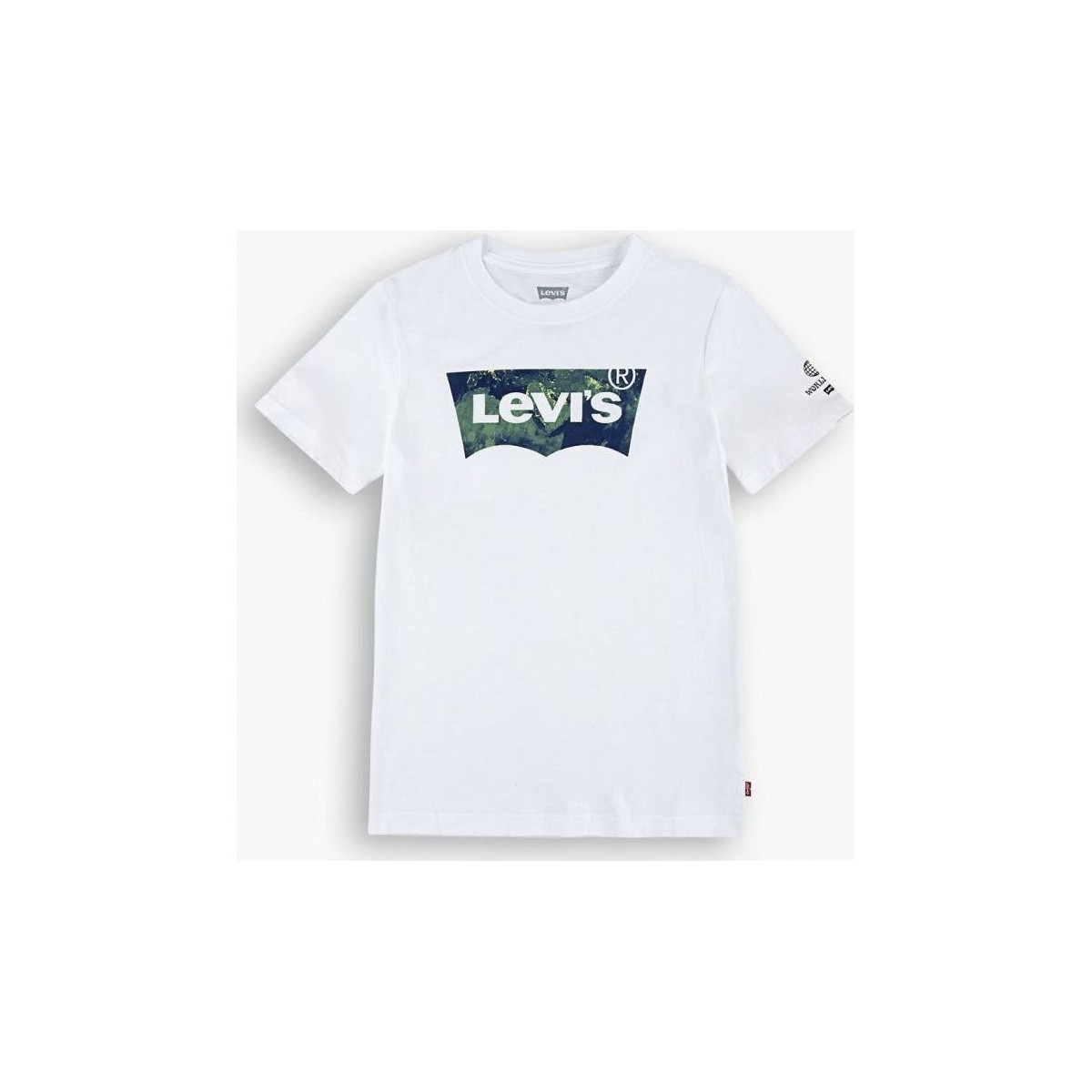 Abbigliamento Bambino T-shirt & Polo Levi's 9EF347 GRAPHIC TEE-001 WHITE Bianco
