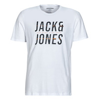 Abbigliamento Uomo T-shirt maniche corte Jack & Jones JJXILO TEE SS CREW NECK Bianco
