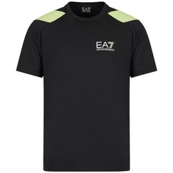 Abbigliamento Uomo T-shirt maniche corte Emporio Armani EA7 T-Shirt Uomo Colour Flash Nero