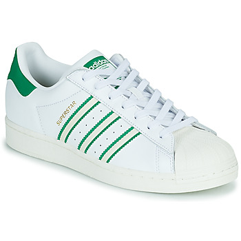 Scarpe Sneakers basse adidas Originals SUPERSTAR Bianco / Verde