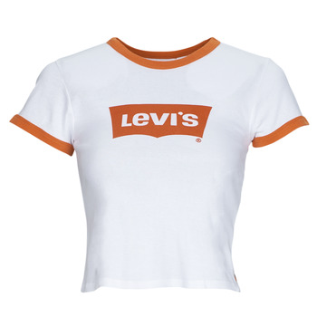 Abbigliamento Donna T-shirt maniche corte Levi's GRAPHIC RINGER MINI TEE Arancio / Bright / White