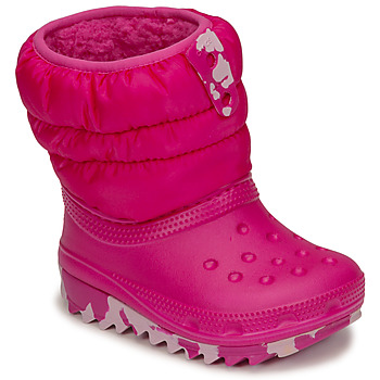 Scarpe Bambina Stivali da neve Crocs Classic Neo Puff Boot T Rosa