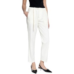 Abbigliamento Donna Jeans White Sand Pantalone Marylin Con Coulisse Bianco Bianco