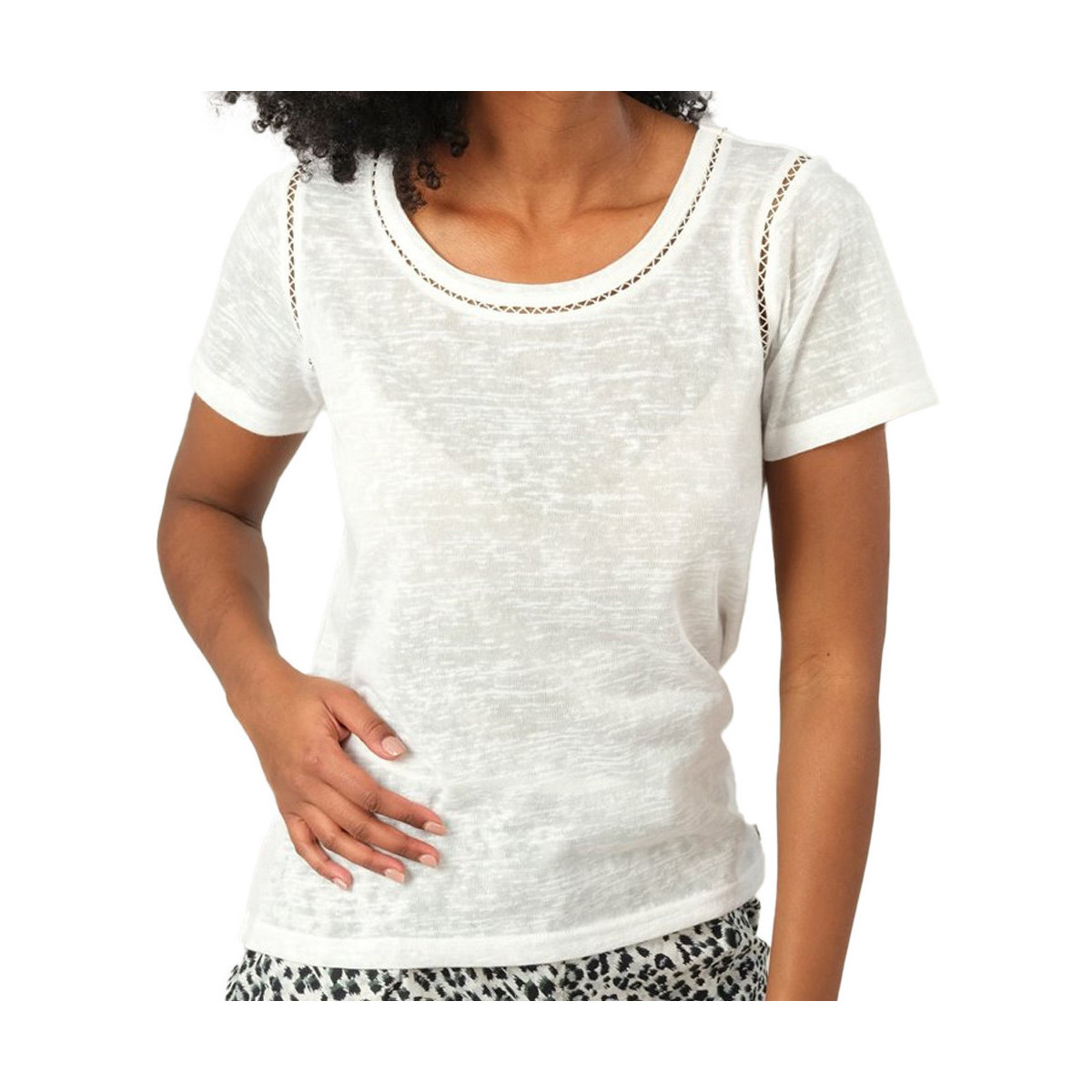 Abbigliamento Donna T-shirt & Polo Deeluxe 02T101W Bianco