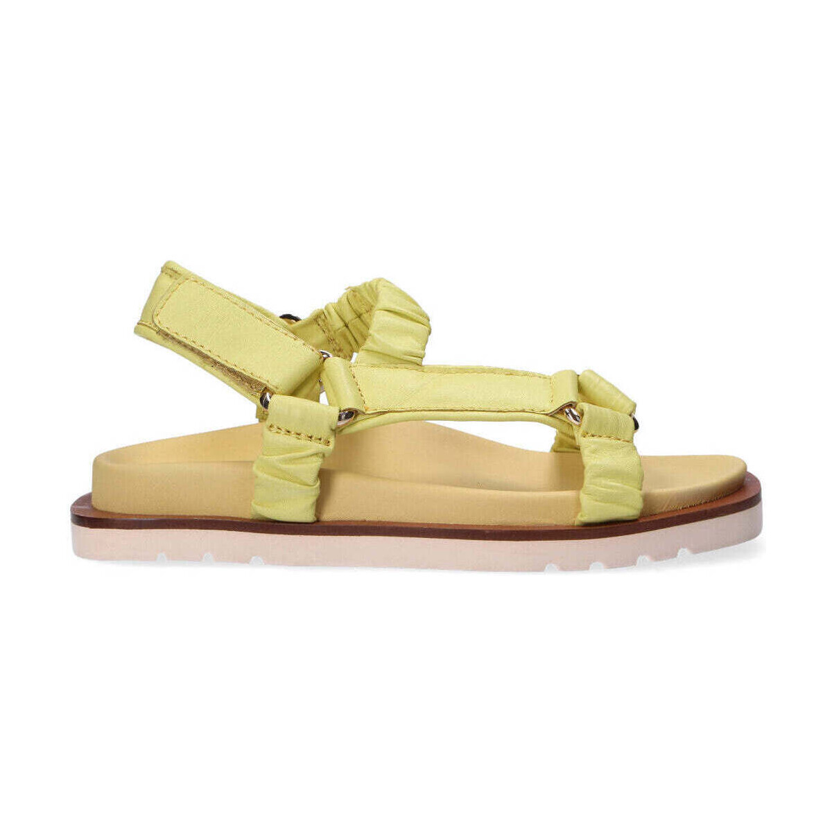 Scarpe Donna Sandali Elvio Zanon sandalo in pelle giallo lime Giallo