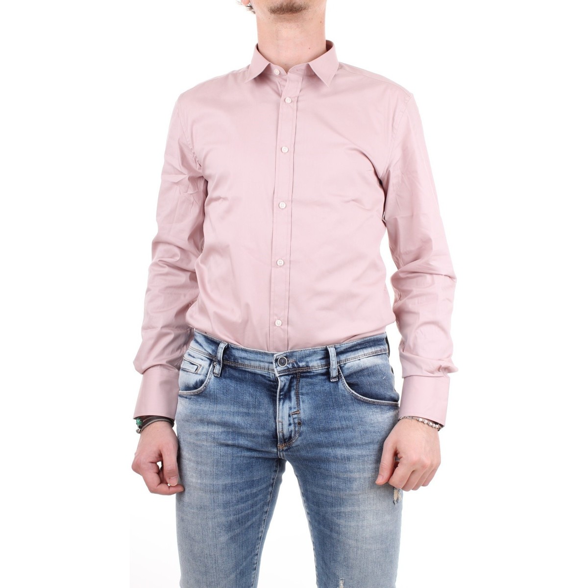 Abbigliamento Uomo Camicie maniche lunghe Antony Morato MMSL00375-FA450001 Rosa