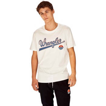 Abbigliamento Uomo T-shirt maniche corte Wrangler T-shirt  Logo Bianco