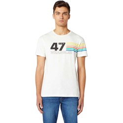 Abbigliamento Uomo T-shirt maniche corte Wrangler T-shirt  Rainbow Bianco