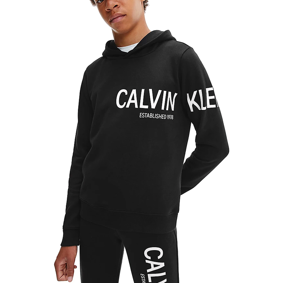 Abbigliamento Unisex bambino Felpe Calvin Klein Jeans IB0IB01123-BEH Nero