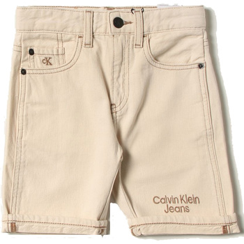 Abbigliamento Unisex bambino Shorts / Bermuda Calvin Klein Jeans - Bermuda  beige IB0IB01233-1AA Beige