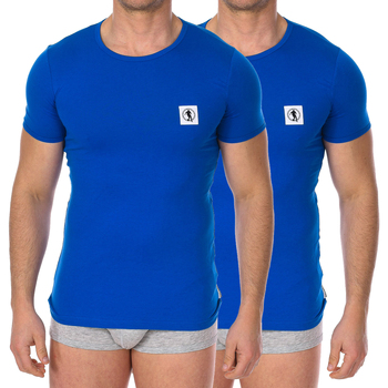 Abbigliamento Uomo T-shirt maniche corte Bikkembergs BKK1UTS07BI-BLUE Blu