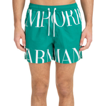 Abbigliamento Uomo Costume / Bermuda da spiaggia Emporio Armani Logo original Verde