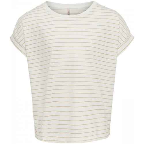 Abbigliamento Bambina T-shirt & Polo Only 15253112 KARLA-CLOUD DANCER Beige