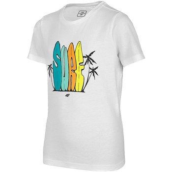 Abbigliamento Bambino T-shirt maniche corte 4F HJL22 JTSM009 Bianco