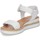 Scarpe Donna Sandali Inuovo sandalo 113031 pelle intrecciata bianca Bianco