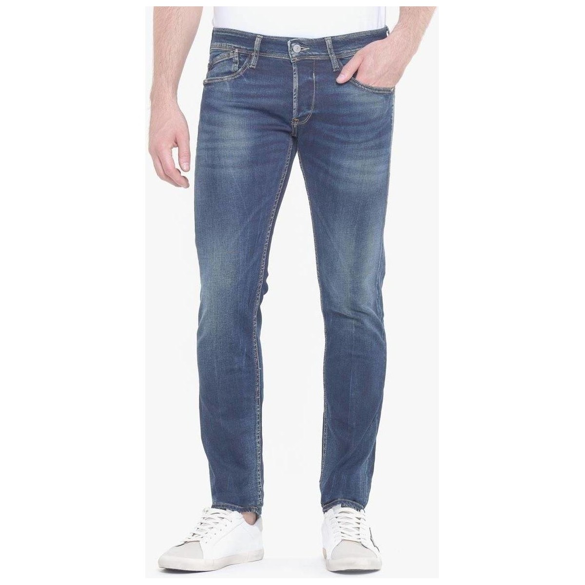Abbigliamento Uomo Jeans Le Temps des Cerises Jeans slim stretch 700/11, lunghezza 34 Blu