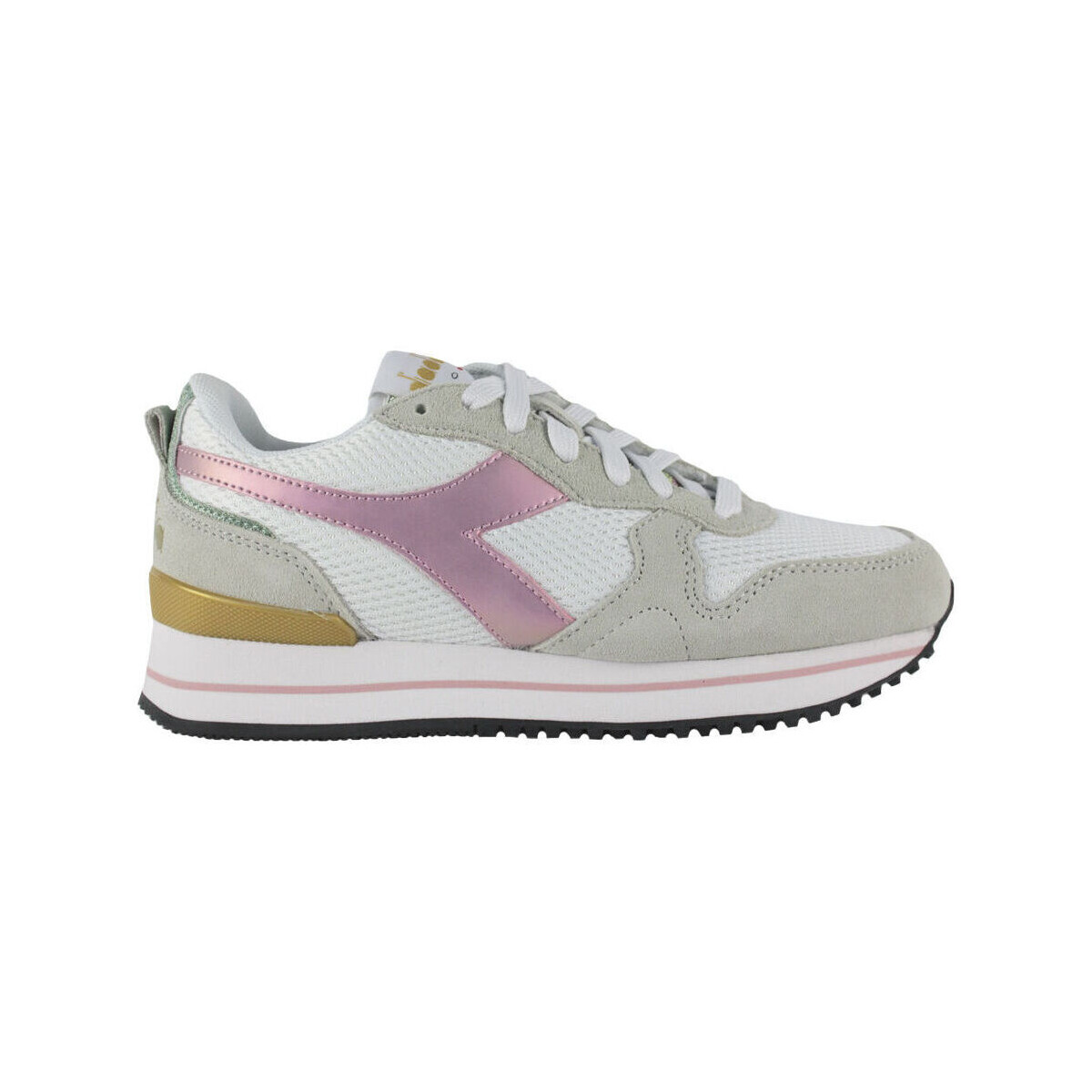 Scarpe Donna Sneakers Diadora 101.178330 01 C3113 White/Pink lady Bianco